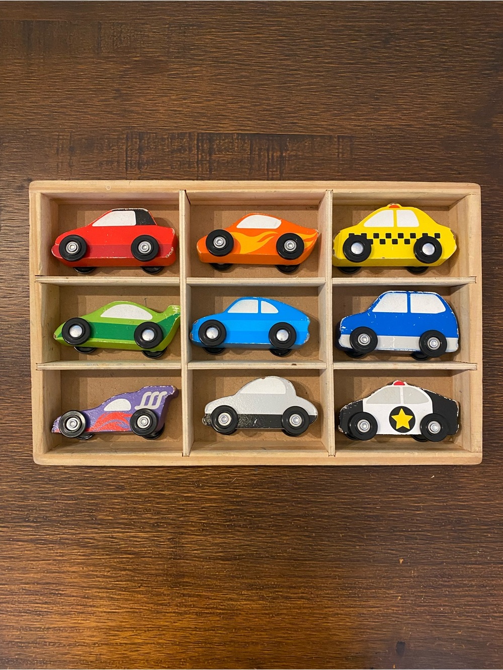 Melissa and Doug Wooden Toy Car Set - Multicolor Kids Vehicles